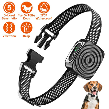 Adjustable Anti-Bark Dog Collar Vibration Beep Control
