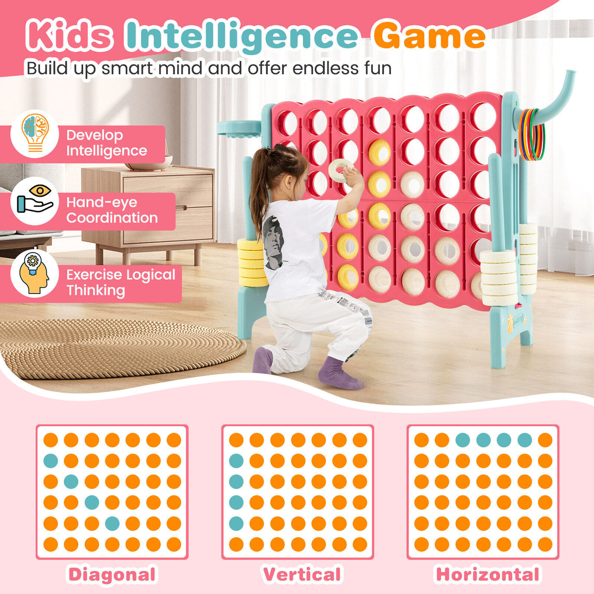 Giant 4 in a Row Game for Kids Family Fun Activities