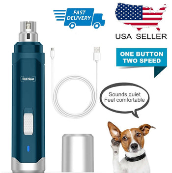 Professional Electric Dog Nail Grinder USB Rechargeable Pet Trimmer Clipper