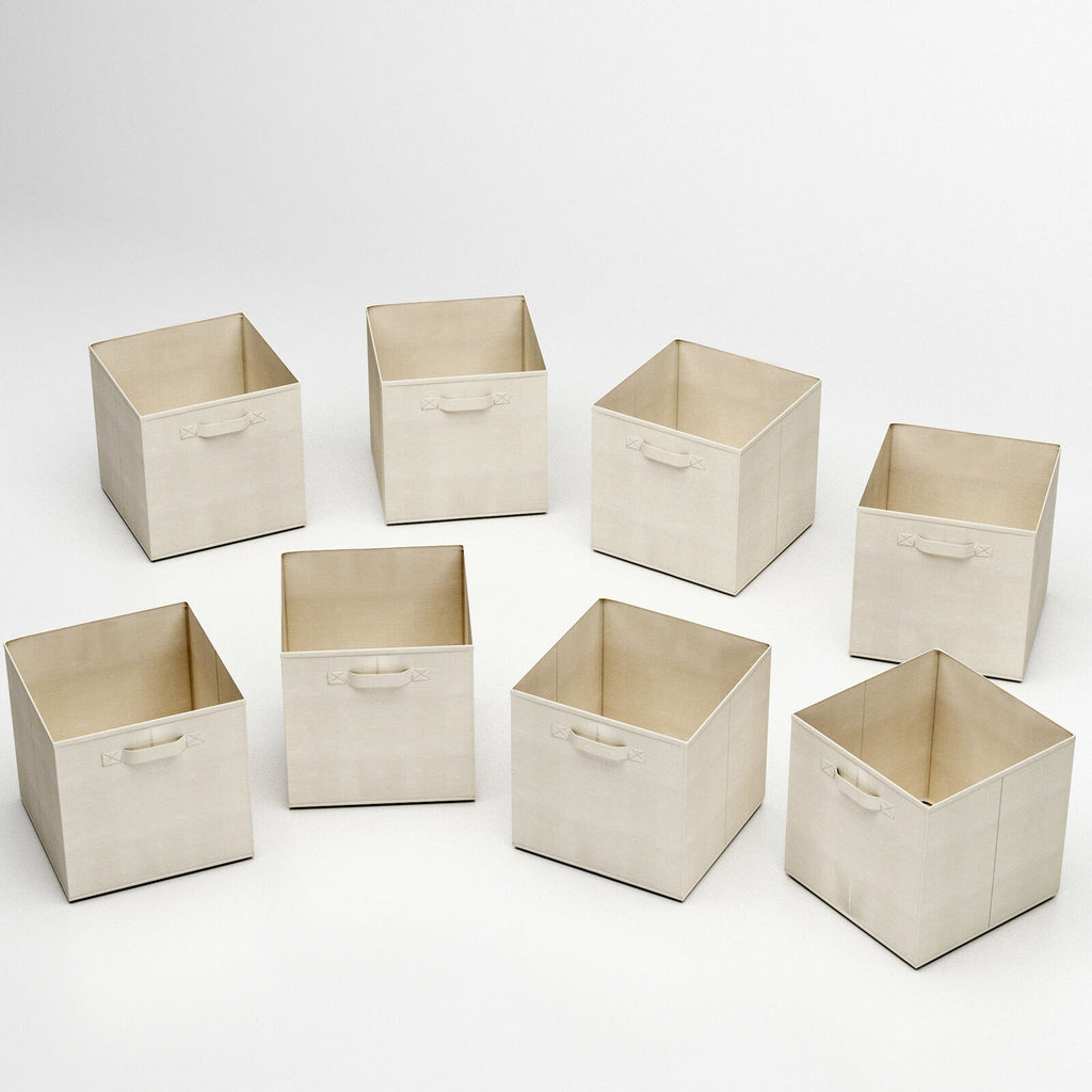 8-Piece Foldable Storage Cubes Set for Shelves