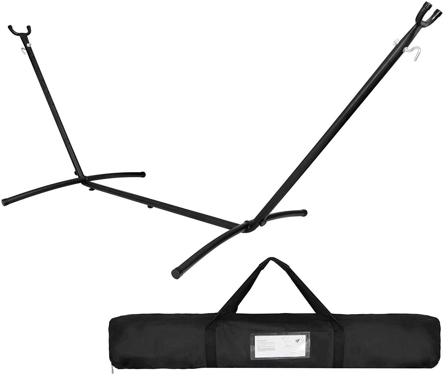 9FT Adjustable Hammock Chair Stand with Carry Case and Steel Frame