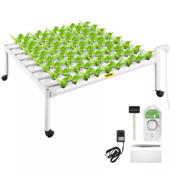 72-Site Hydroponic Grow Kit 8-Pipe System with Timer & Pump