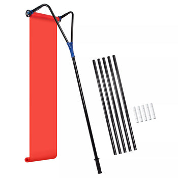 Adjustable 21-Foot Roof Snow Rake with Cutter Wheels