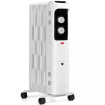 1500W Portable Oil-Filled Heater Adjustable Thermostat