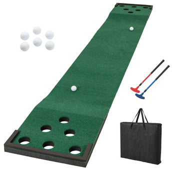 11FT Golf Putting Game Set with Adjustable Putters, Balls & Carry Bag