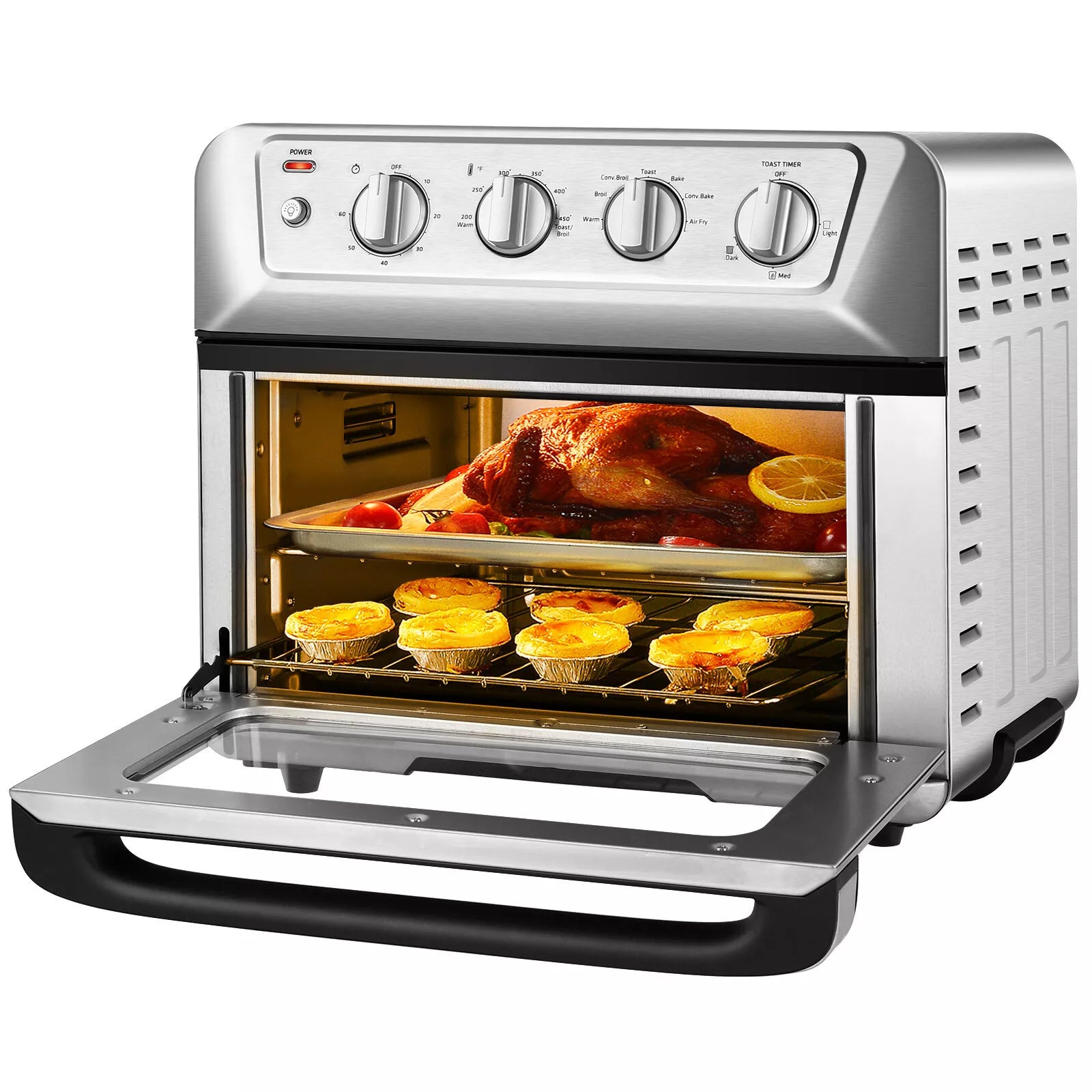 1.5QT Air Fryer Toaster Oven with 7 Modes Convection