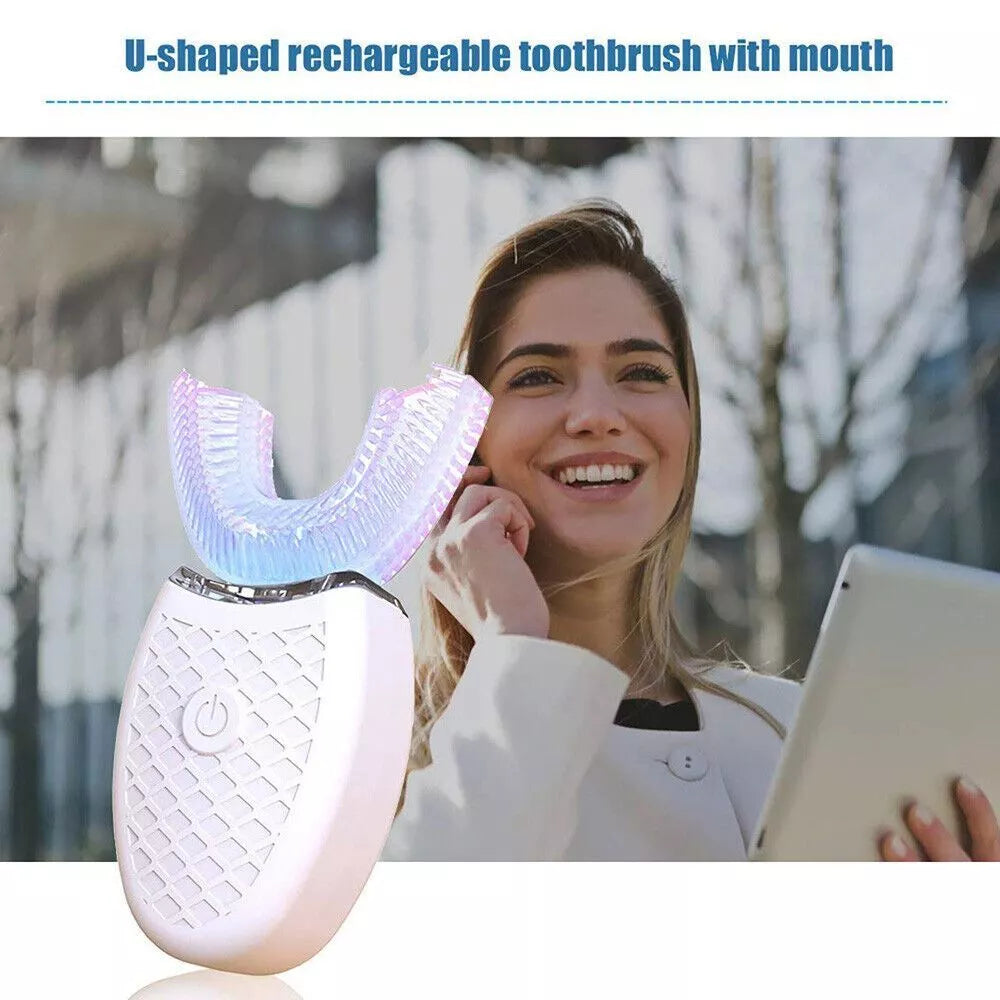 360° Sonic Electric Toothbrush with Nano Light Whitening & Wireless Charging