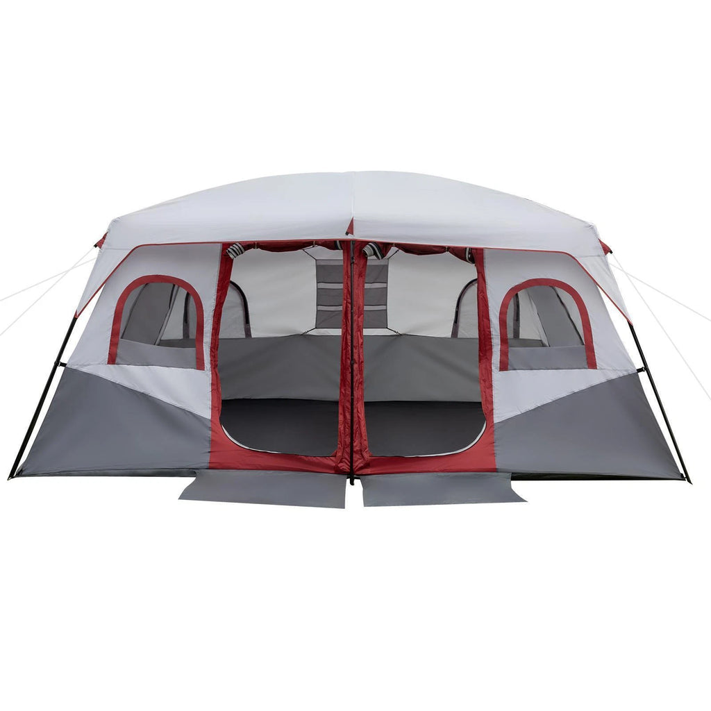 10-Person Waterproof 2-Room Camping Tent with Rainfly and Storage