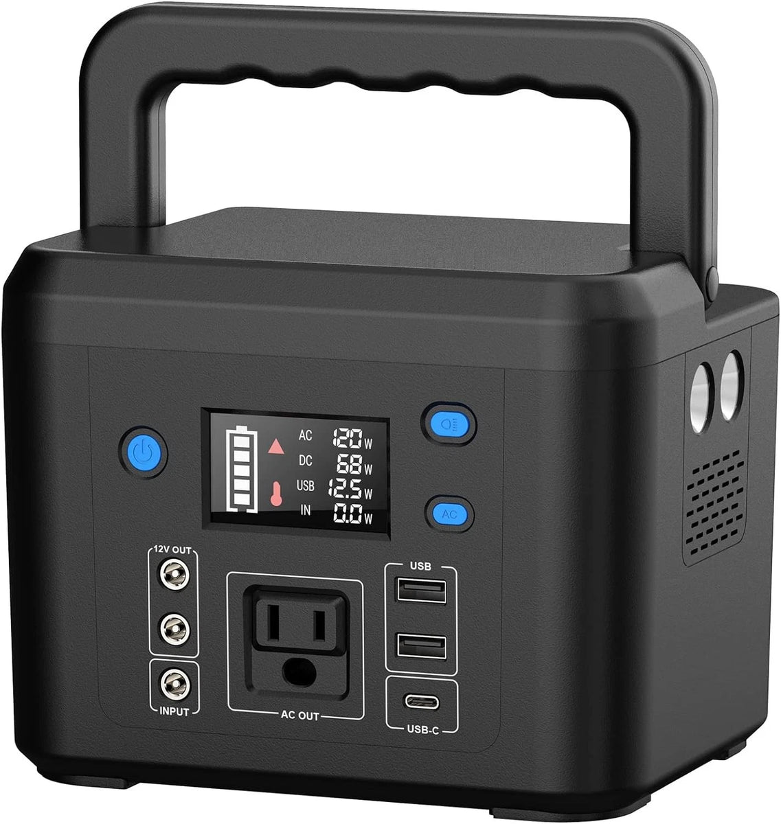 Portable 200W Power Station with Solar Charging, AC/DC & USB Ports