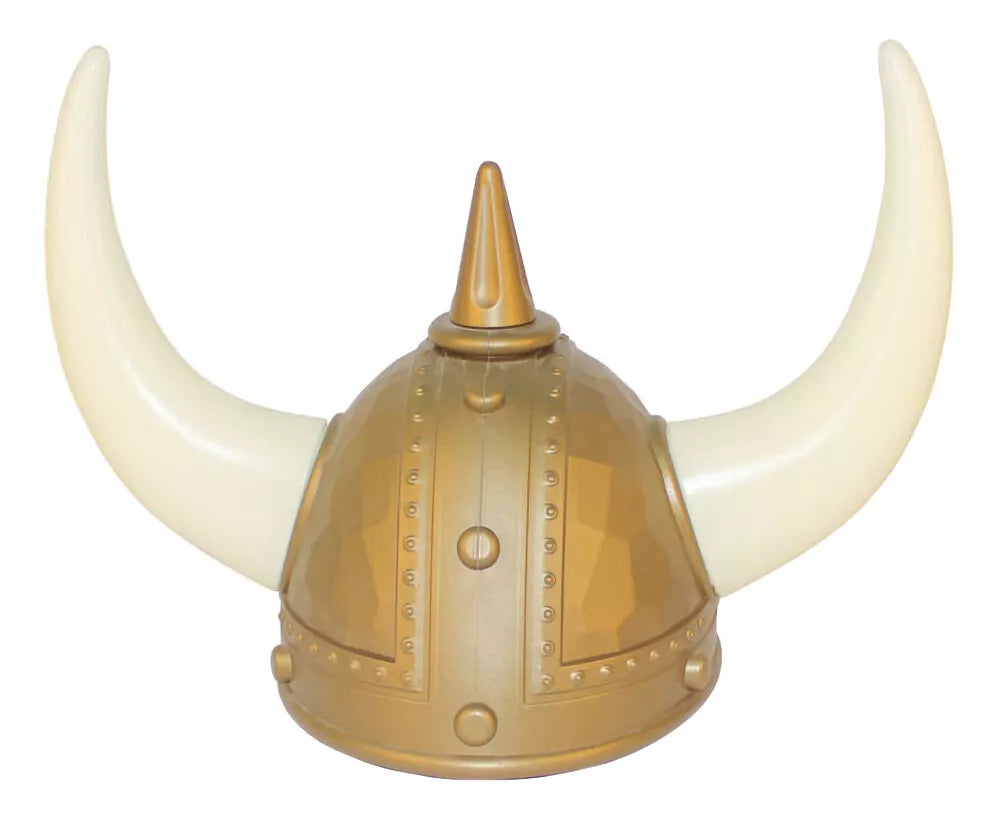 Adult Viking Helmet with White Horns Barbarian Costume Accessory
