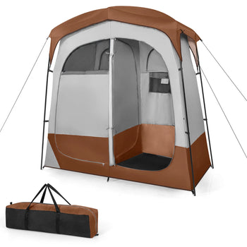 2-Room Shower Tent with Privacy Shelter for Outdoor Use