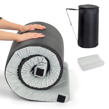 75in Memory Foam Camping Pad with Roll Up Design and Carrying Bag