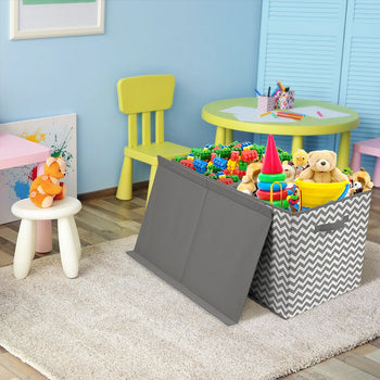 Foldable Toy Chest with Lid Large Storage Box for Kids