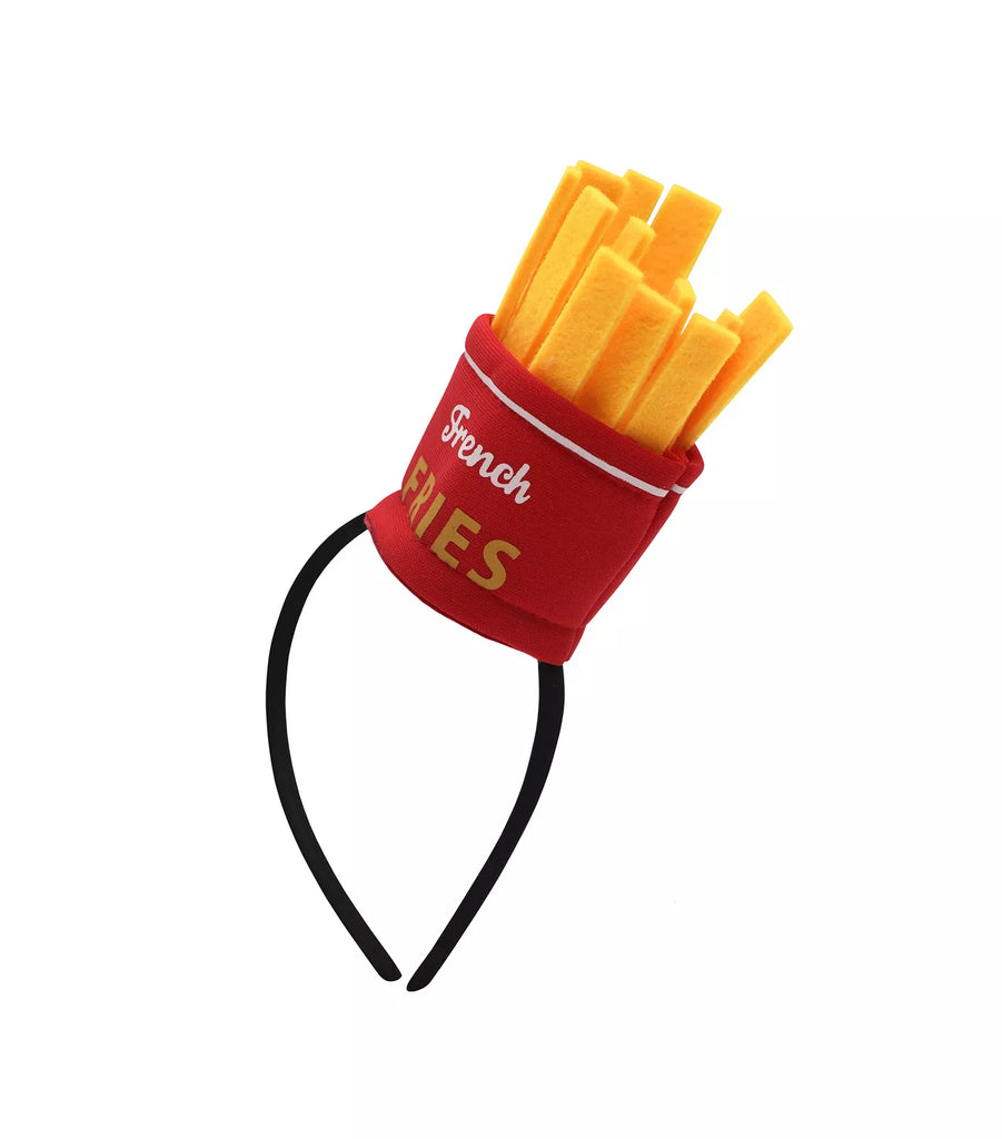 Mini French Fry Headband Food Vendor Hat for Festivals & Costumes