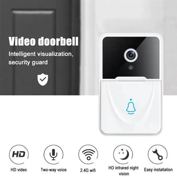Smart Wireless Video Doorbell with HD Camera 2-Way Audio Night Vision
