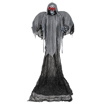 12.1FT Giant Hanging Skeleton Ghost with Sound Effects and Red LED Eyes