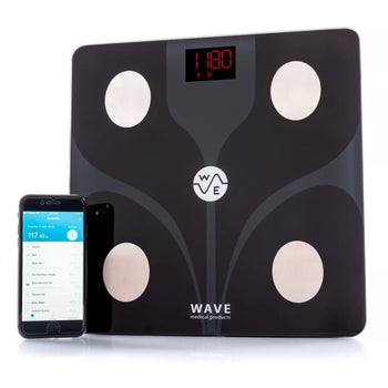 Bluetooth Smart Bathroom Scale with Body Fat BMI Fitness App Sync