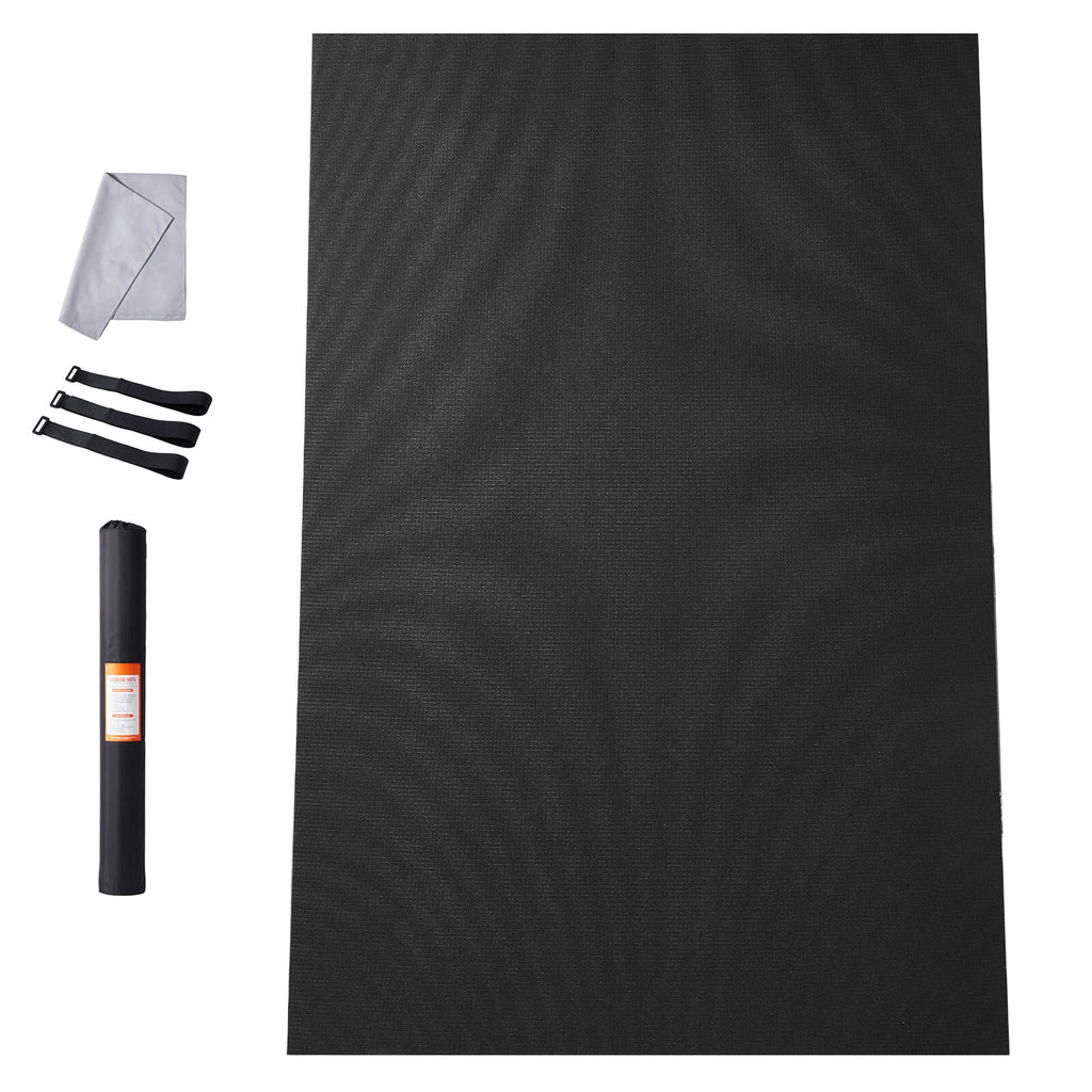 6x4ft Non-Slip Workout Mat with Storage Bag, Towel, and Straps