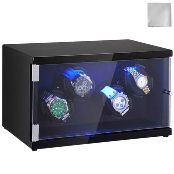 Luxury Watch Winder for 4 Watches with Quiet Mabuchi Motors