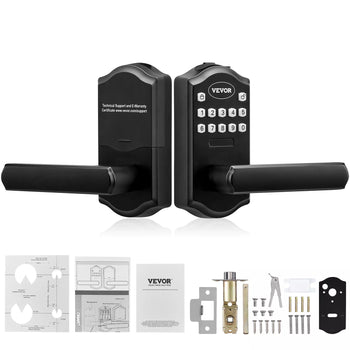 Electronic Keyless Entry Door Lock with Keypad, Password, and Key Access