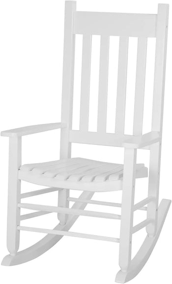 High Back Wooden Patio Rocking Chair Porch and Garden