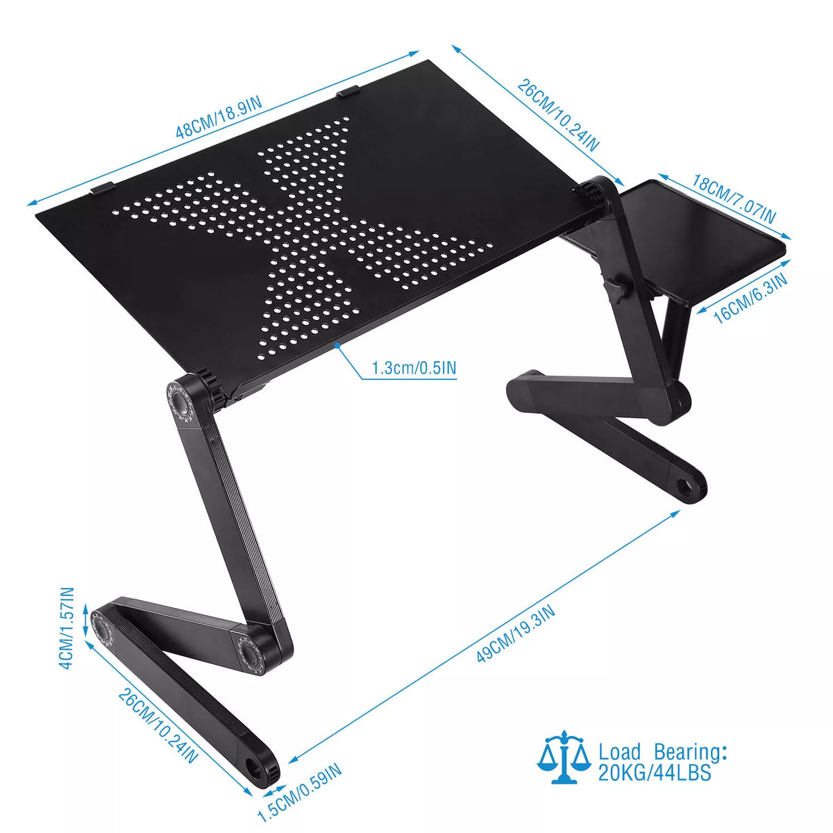 Adjustable Foldable Laptop Table Stand 360° Desk