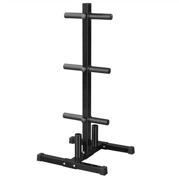 Heavy-Duty Olympic Plate Tree Rack Home Gym Weight Storage Stand