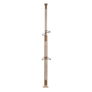 Adjustable Wooden Bike Storage Rack for 2 Bikes with Vinyl-Coated Arms