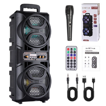 Portable Bluetooth Party Speaker 3000W Bass with LED Lights Remote Pro