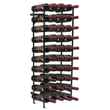 Freestanding Metal Wine Rack Holds 40 Bottles Expandable