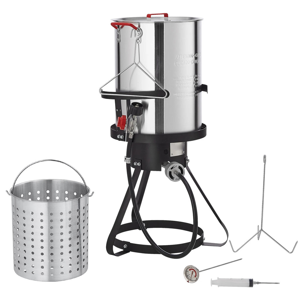 30Qt Propane Turkey Fryer Set with Aluminum Pot & 54,000 BTU Burner