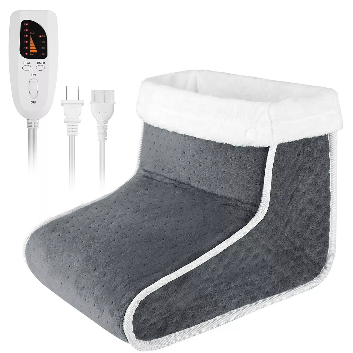 Electric Foot Warmer with 6 Adjustable Heat Settings & Auto Timer