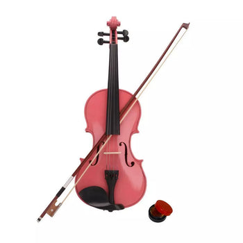 1/8 Size Pink Acoustic Violin Set for Kids Ages 4-5 with Case and Bow