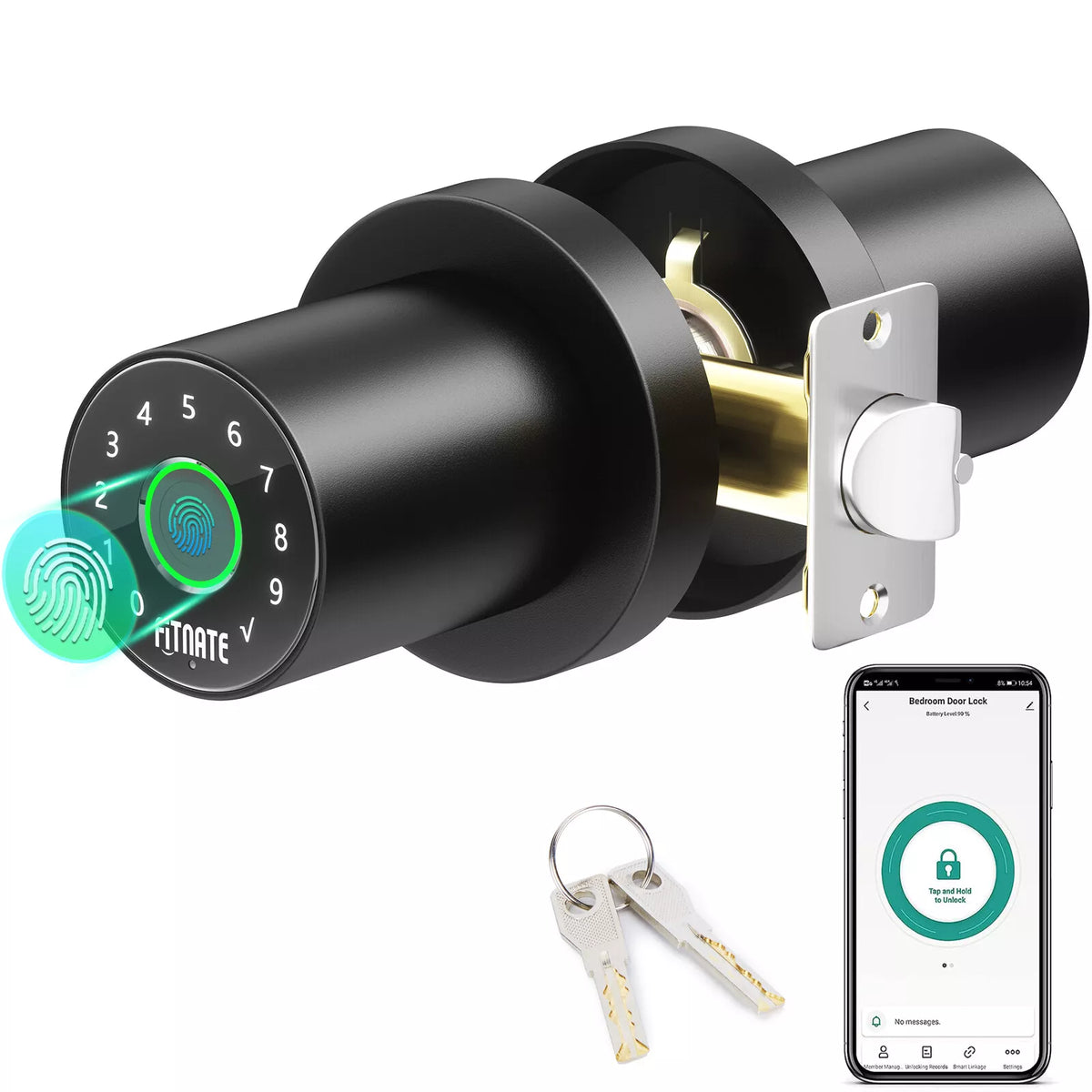 Smart Fingerprint Door Lock with Keypad and App Control