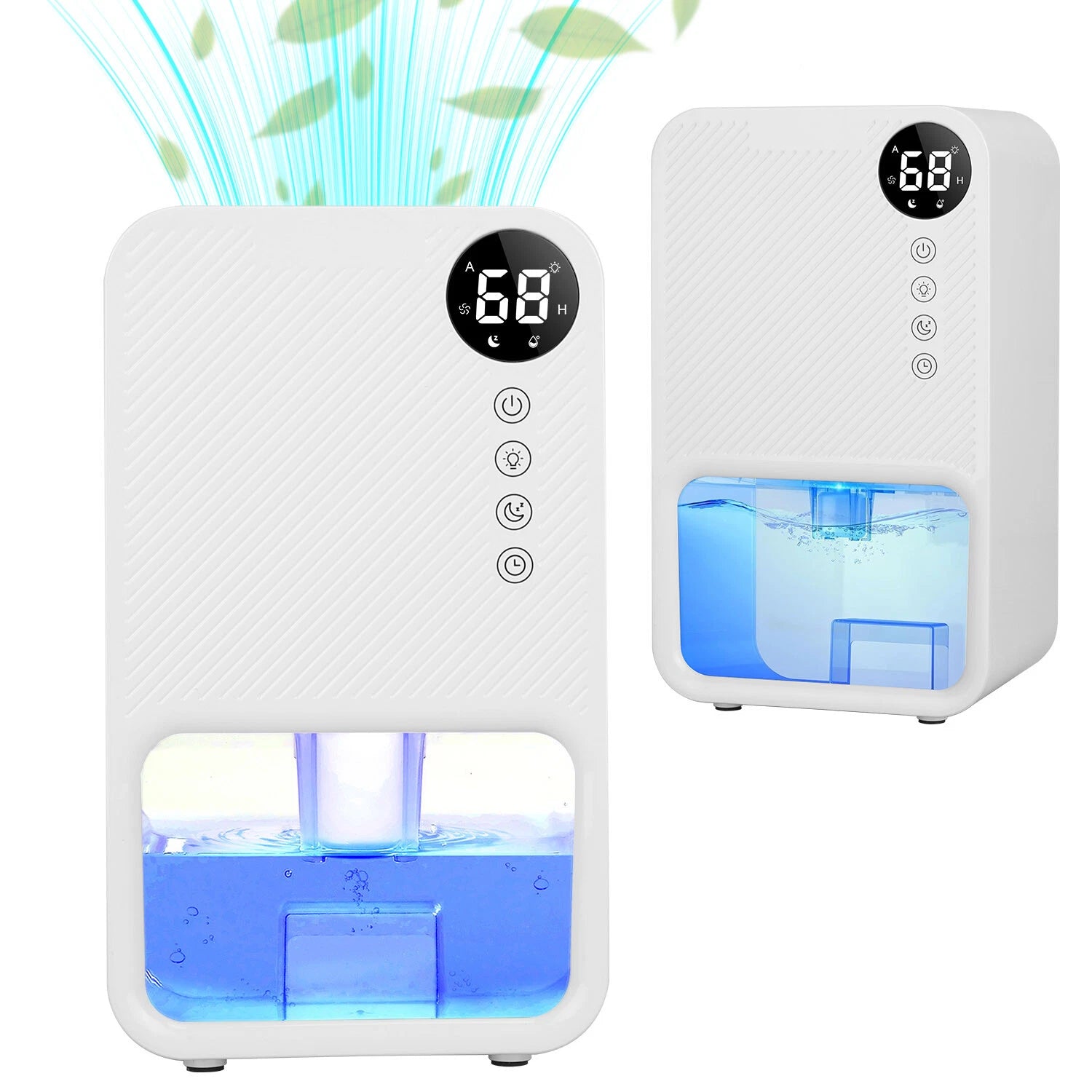 Portable Dehumidifier 1.1L Tank LED Touch Timer for Home Use