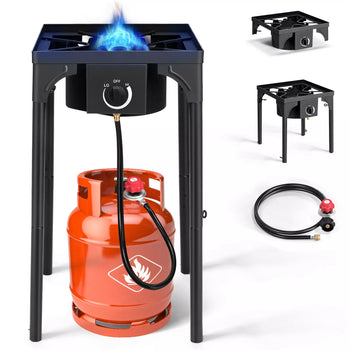 75,000 BTU Portable Propane Gas Burner Stove Outdoor Camp Cooking