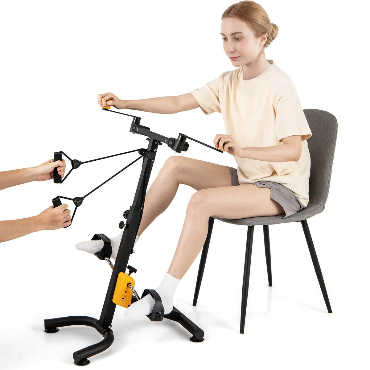 Folding Pedal Exercise Bike with Adjustable Resistance Home Workout