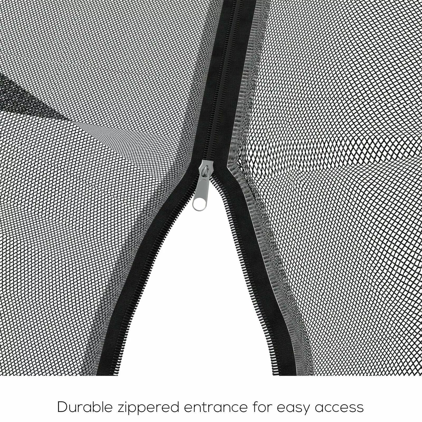 Black Mosquito Net for 7.5-Foot Outdoor Umbrella Bug Screen Protection
