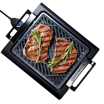 Indoor Smokeless Electric Grill with Nonstick Tray Safe Cool Handles