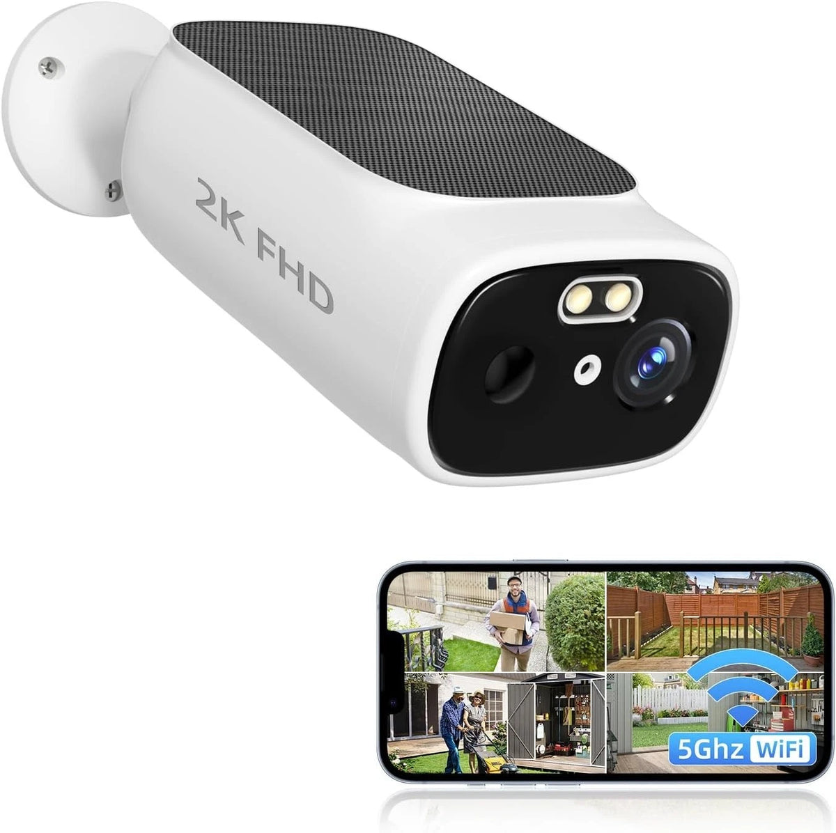 4K Solar Powered Wireless Security Camera Outdoor WiFi Waterproof