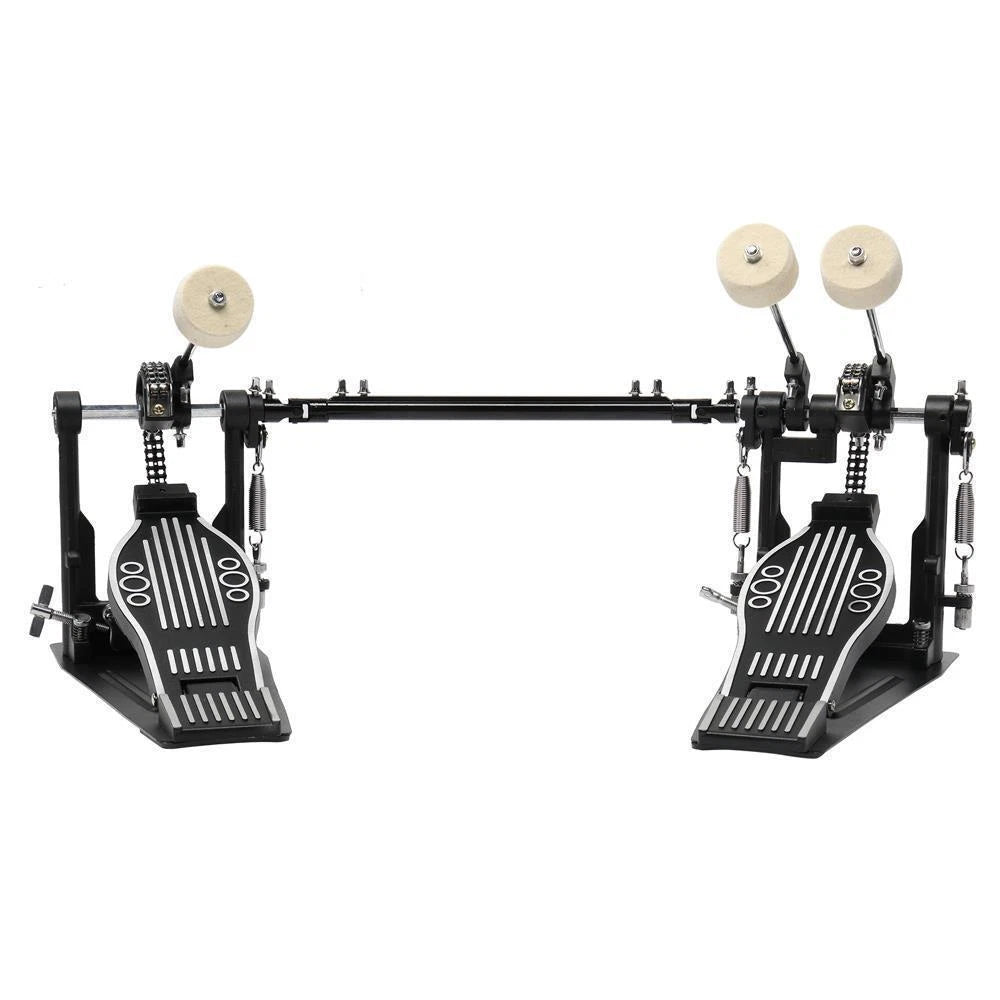 Heavy Duty Double Kick Drum Pedal Dual Chain Bass Foot Percussion