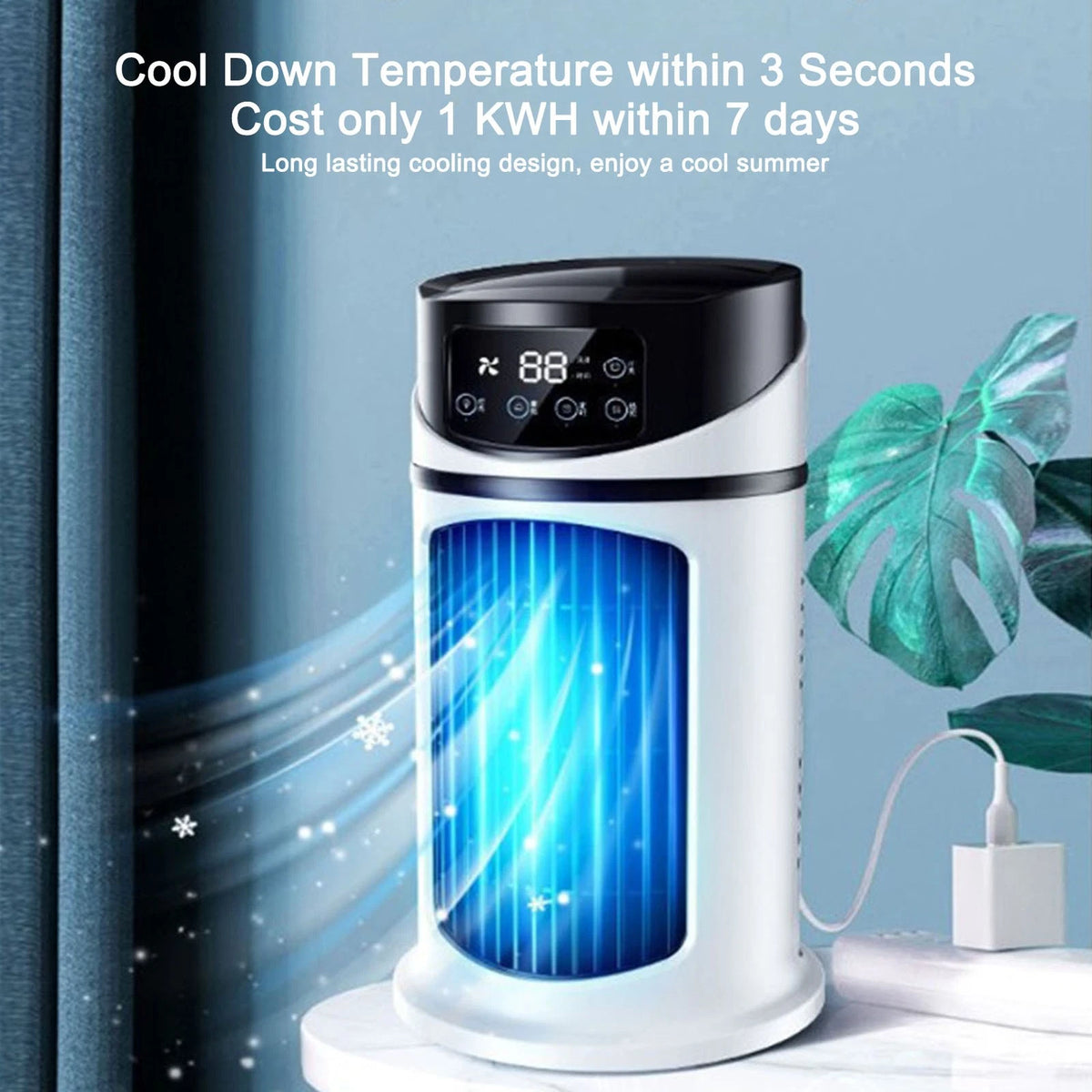 USB Mini Air Cooler Fan with Water Tank Portable AC Desk & Home