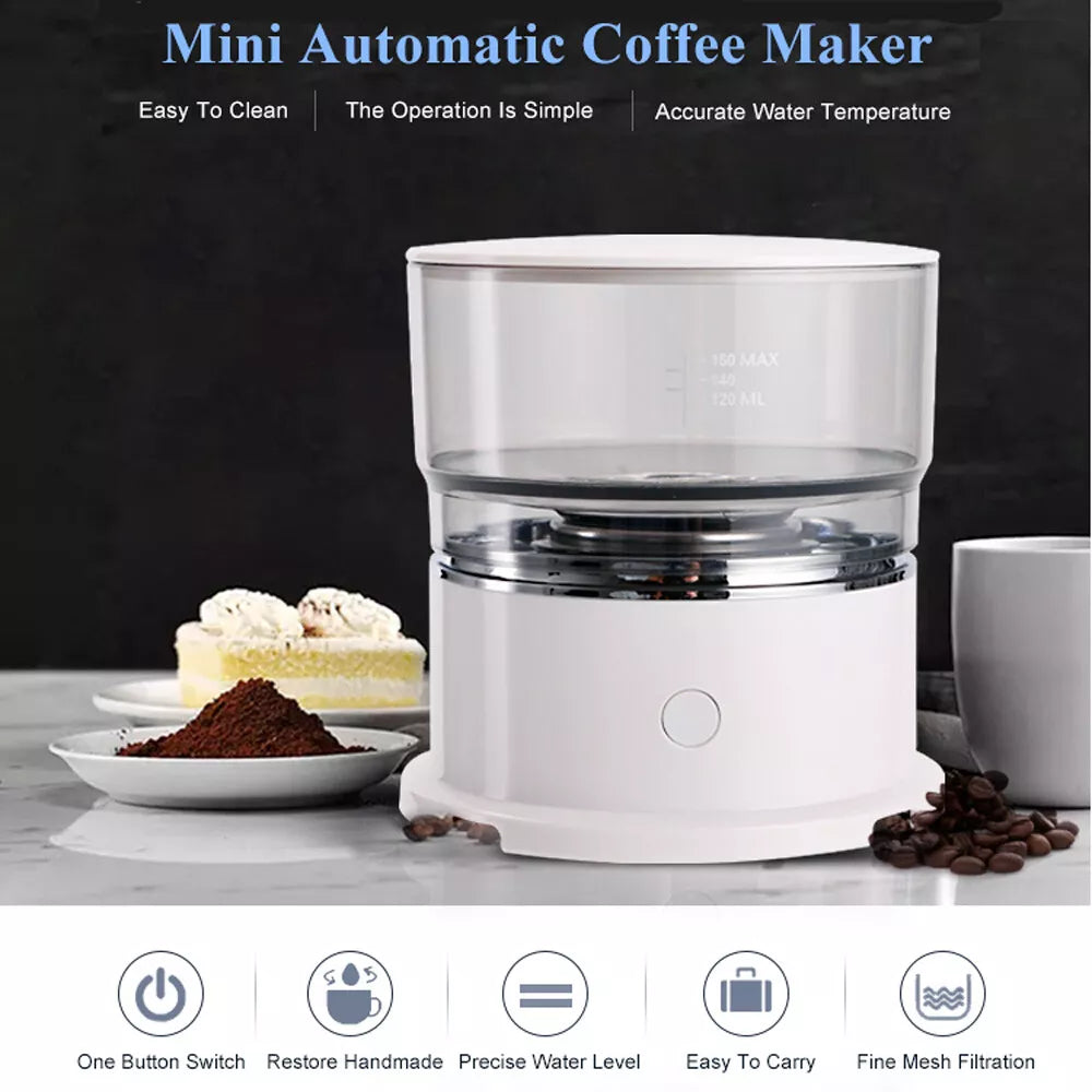 Drip Coffee Maker with Smart Auto Function for Home and Travel