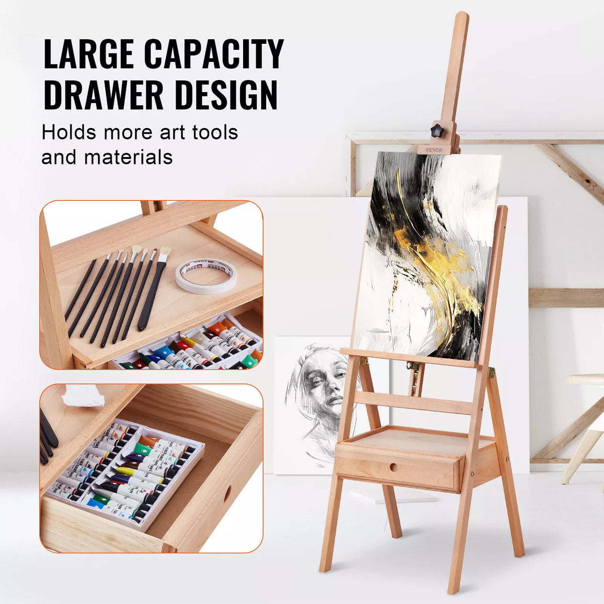 Beechwood Studio H-Frame Easel for Canvas up to 36 Inches