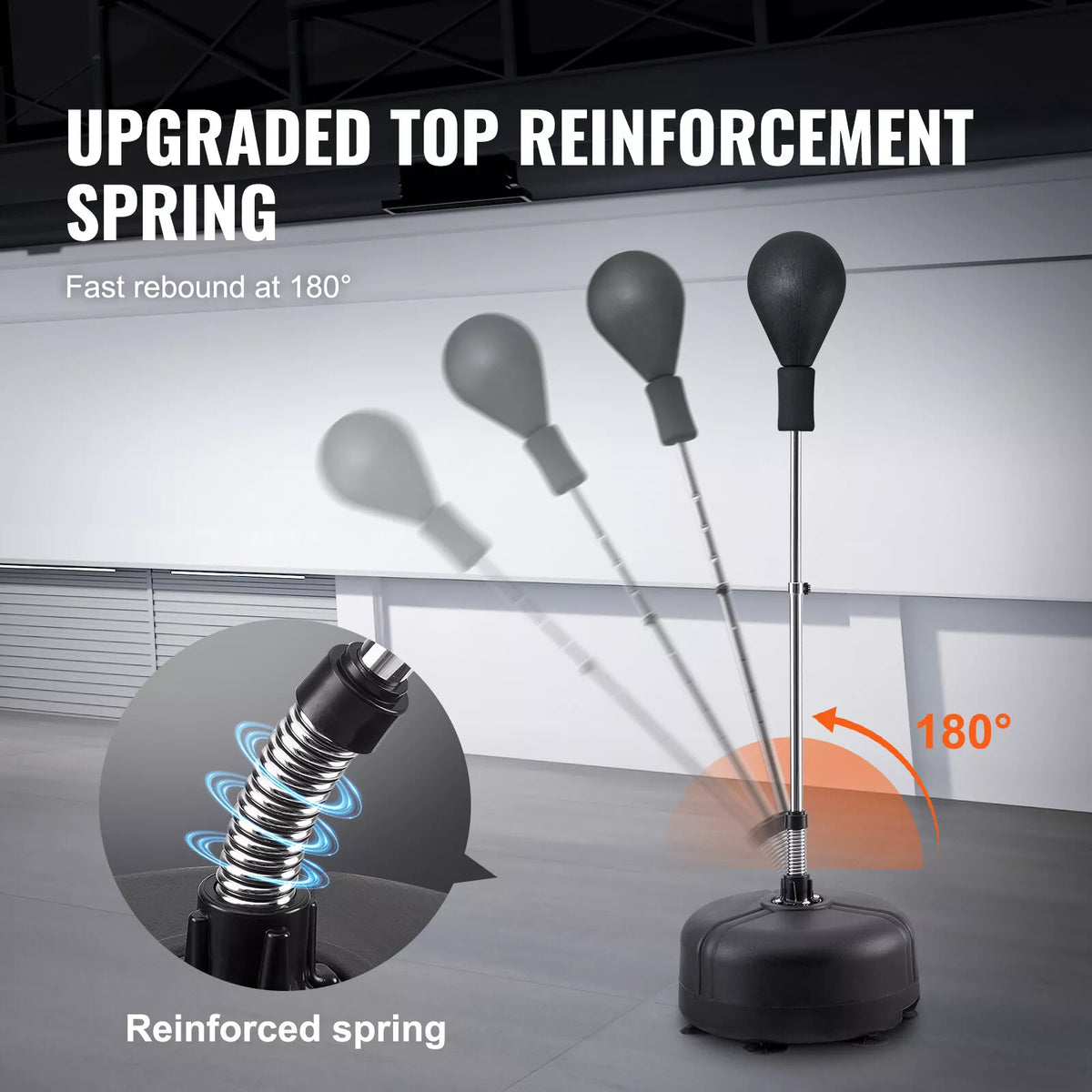 Adjustable Reflex Punching Bag with Suction Base for Home Training