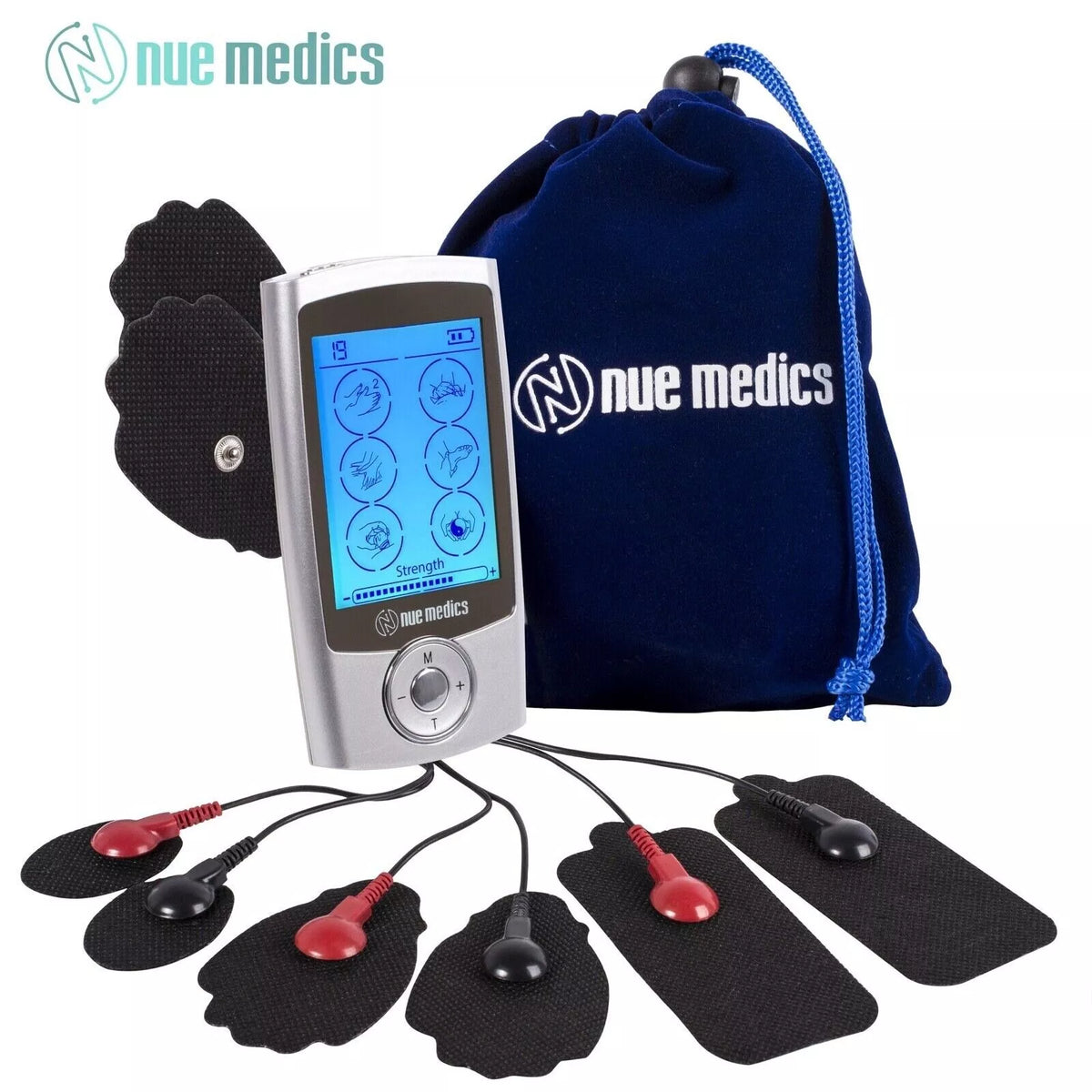 Portable TENS Unit Massager 24 Modes Rechargeable Pain Relief Device