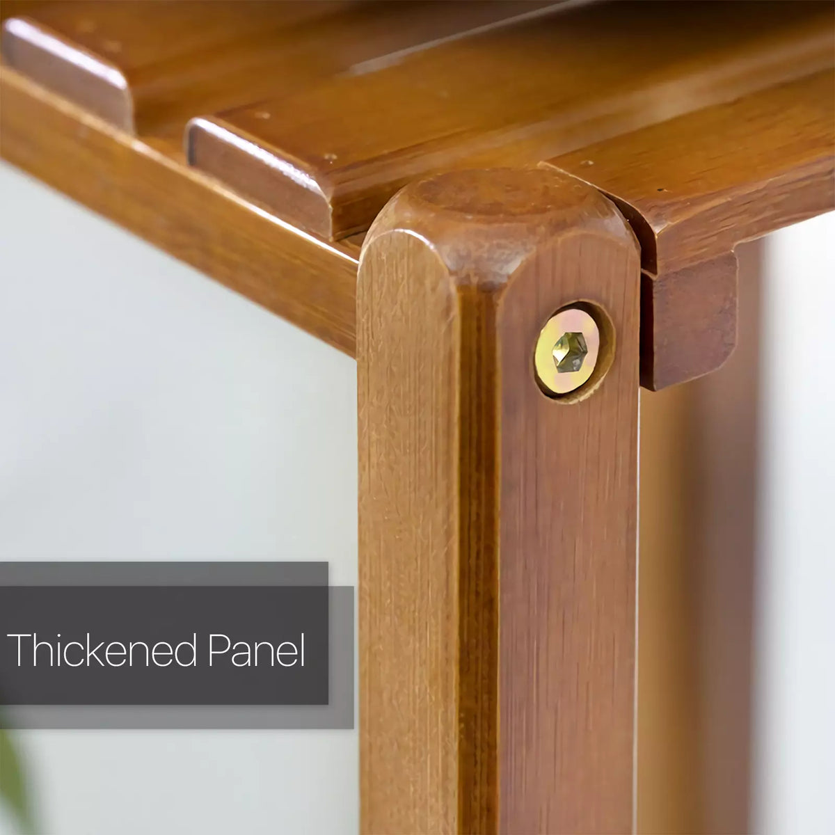 13" Bamboo 2-Tier Plant Stand Indoor/Outdoor Small Space Planter