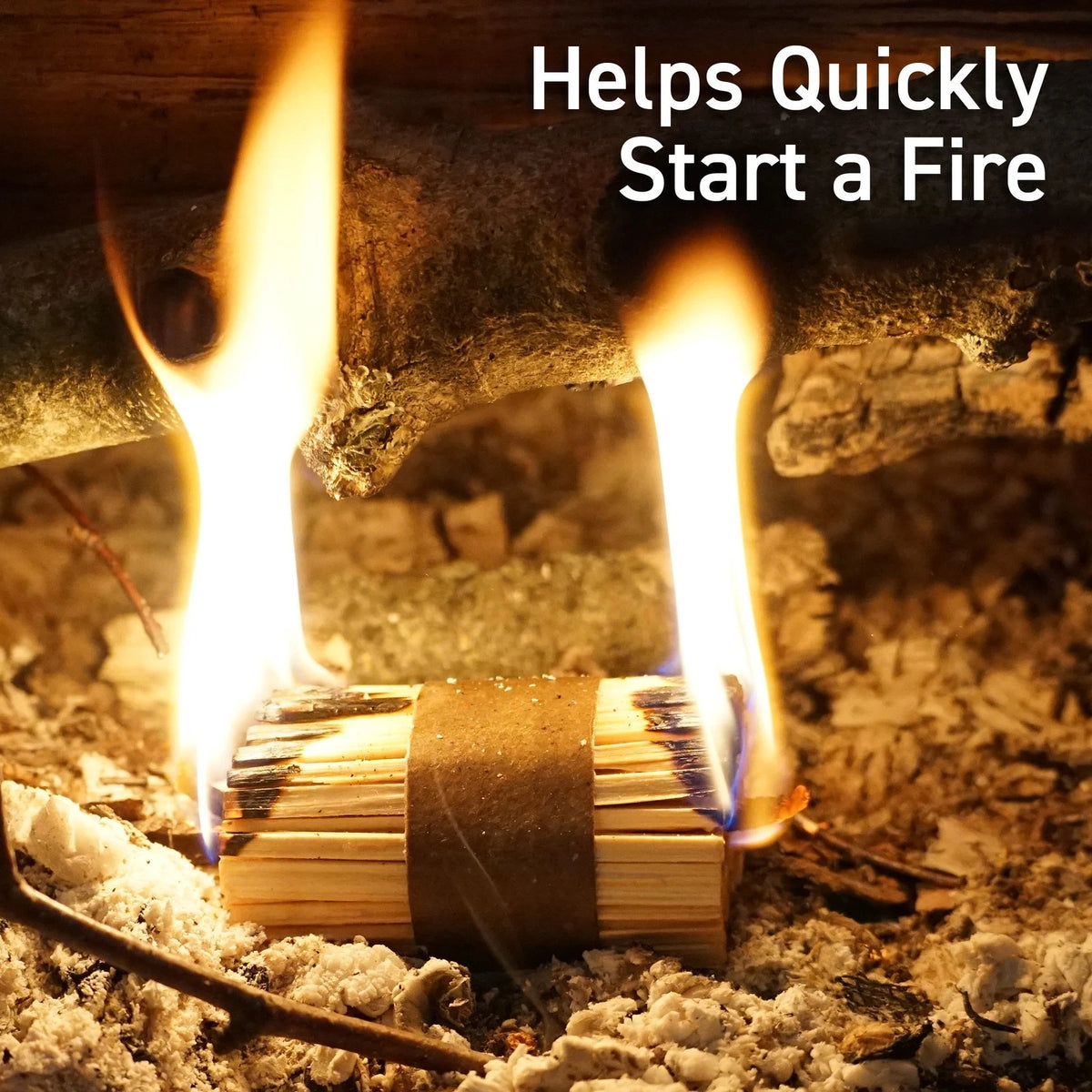 20-Pack Natural Pine Fire Starter Sticks with Storage Box for Camping & Fire Pits