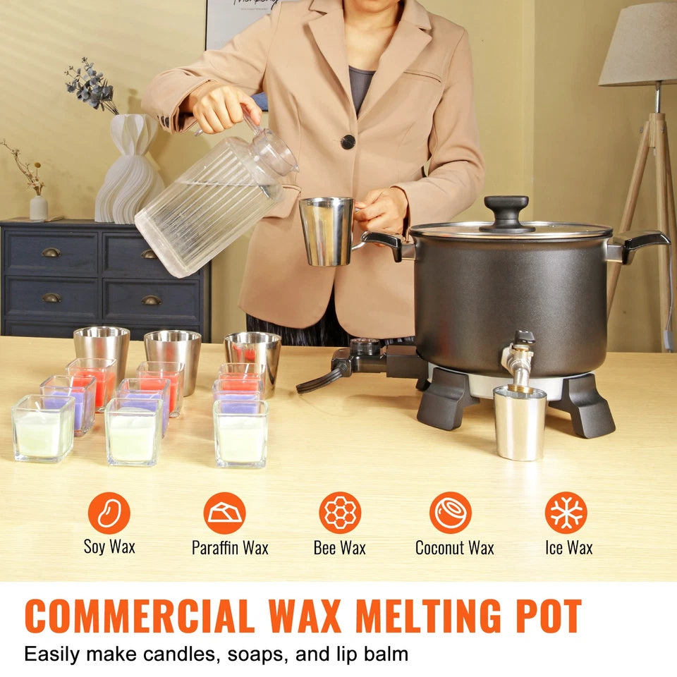 5L Electric Wax Melter Pot with Fast Heating and Candle Kit Tools
