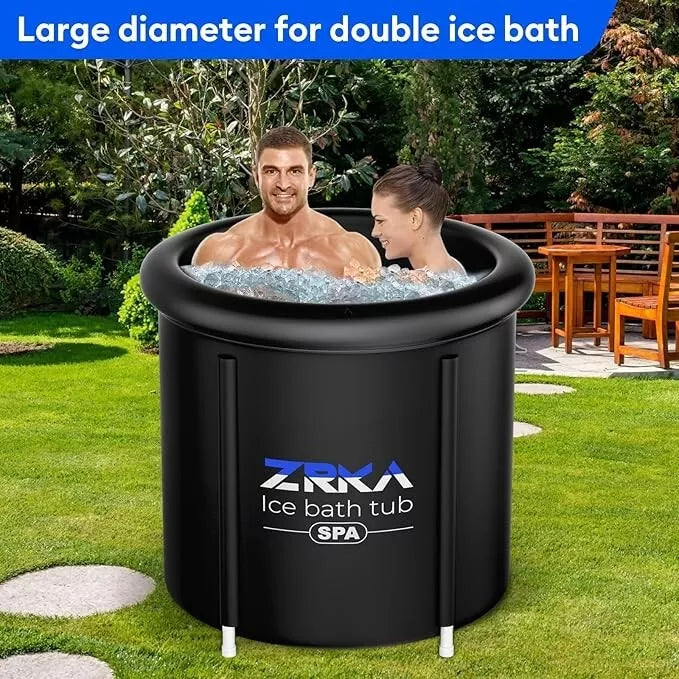 100-Gallon XL Ice Bath Tub – Foldable Cold Plunge for Fast Recovery